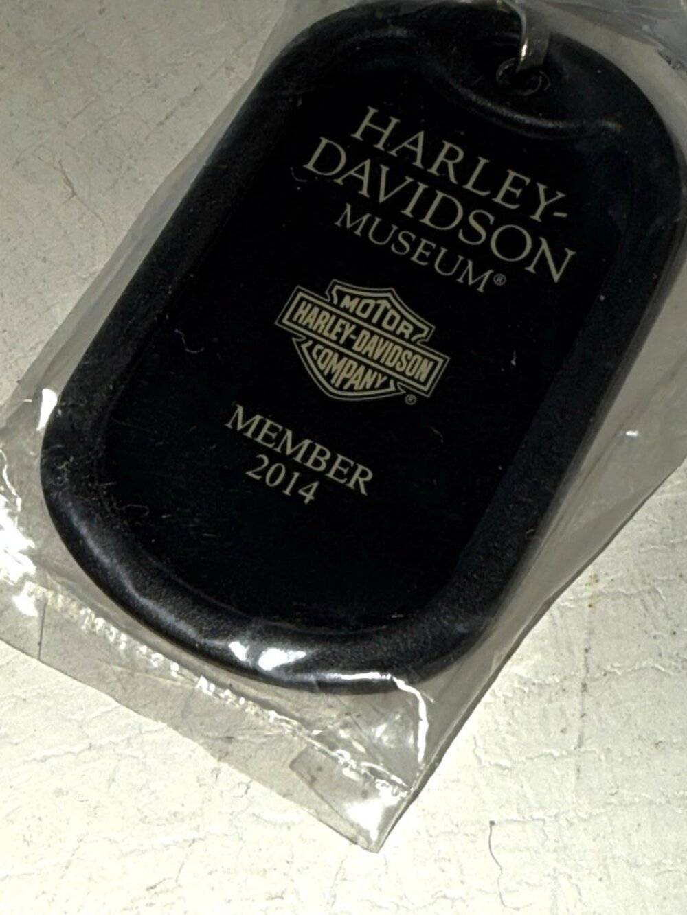 2010 Harley Davidson Museum Member Dog Tag Key Ring New in Package